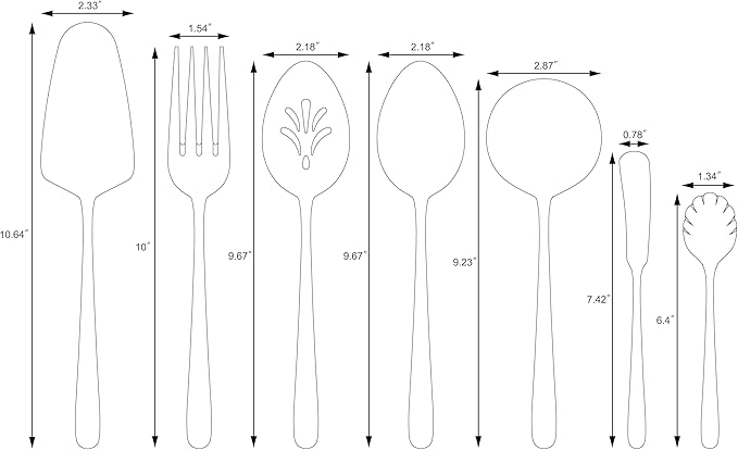 Artaste Rain II Forged 18/10 Stainless Steel 7-Piece Hostess Flatware Set