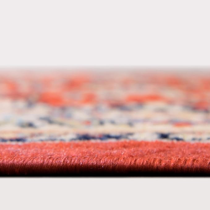 Rugs.com Yasmin Collection Rug – 6' x 9' Terracotta Medium Rug Perfect for Bedrooms, Dining Rooms, Living Rooms