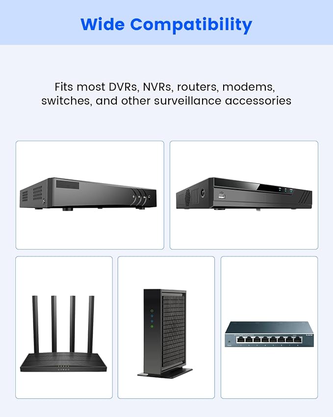 Heavy Duty DVR Lock Box & NVR Enclosure, Lockable Steel Cabinet for CCTV Security Systems, Wall Mount with Ventilation and Built-in Cable Management
