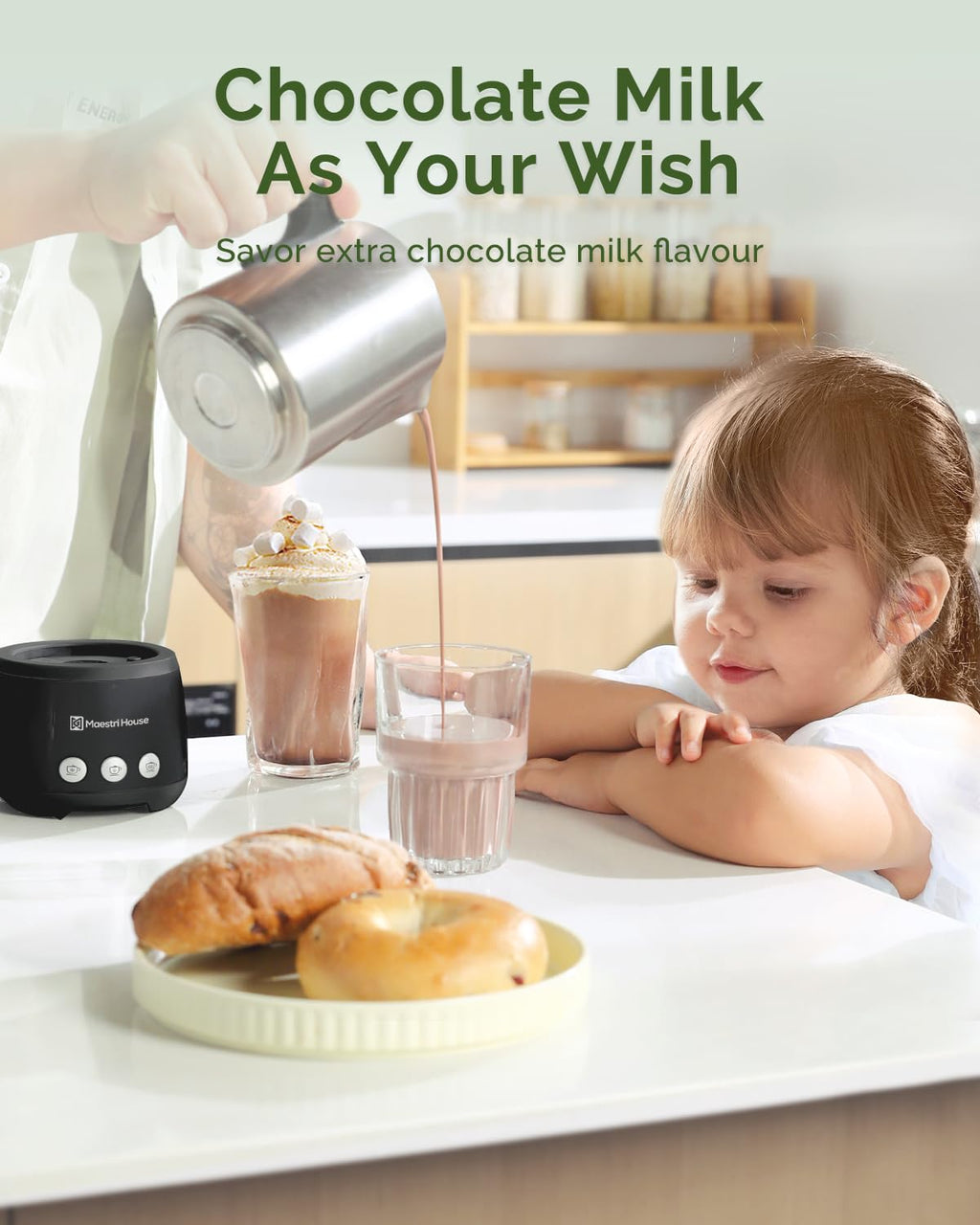 Maestri House 16.9OZ BasicFro 500 Electric Milk Steamer and Frother