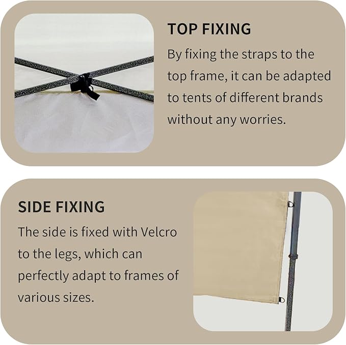 Instant Canopy Tent SideWalls Waterproof Sunwalls for 10x10 Pop Up CanopyTent, 300D Polyester Canopy Walls Waterproof and UV Protection, 1 Pack Sidewall Only