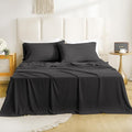 Full Sheet Set - Hotel Luxury 4 Piece Breathable Cooling Full Size Sheet Sets,Fits 16" Deep Pocket Mattress, Easy Care Wrinkle Free Bedding Sheet and Pillowcase Bed Sheet Set, Dark Gray