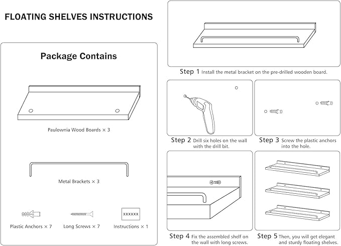 RYOFOBETTO 32 inches Long Floating Shelves, Bathroom Decor Shelves Over Toilet