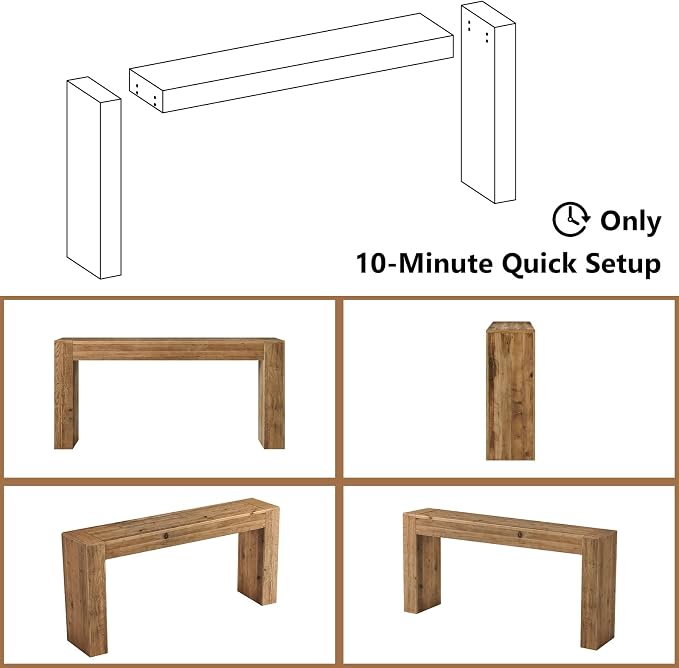 Reclaimed Solid Wood Console Table