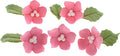Global Sugar Art 24-Count Mini Peach Edible Flowers Cake Decorations