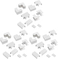 D-Line 1in x 0.63in Cable Raceway Accessory Multipack, 11-Piece Pack - White (Pack of 3)