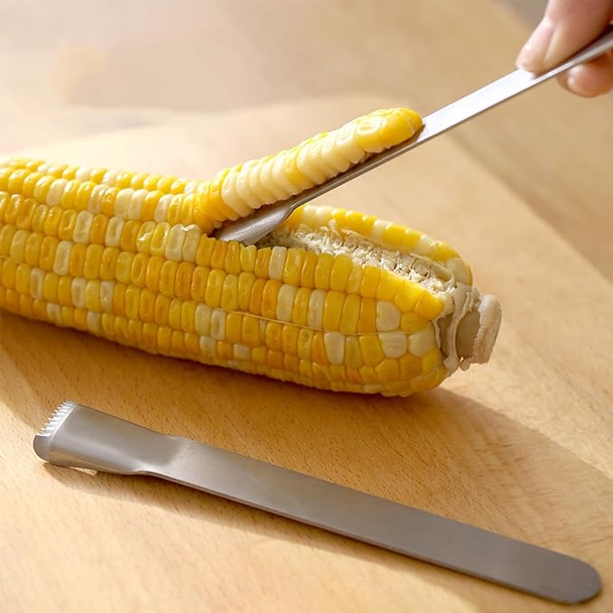 Petunny 3Pcs Corn Peeler Stainless Steel Corn Cob Stripper Tool Corn On The Cob Remover Corn Planer for Home Kitchens Restaurant Chefs