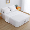 Air Mattress Sheet Set for 16-24 Inch Air Beds Full Size,Deep Pocket Fitted Sheet with Inflation Opening,Soft & Breathable, for Guests, Camping, RVs, Includes Pillowcase Flat Sheet Fitted Sheet,White