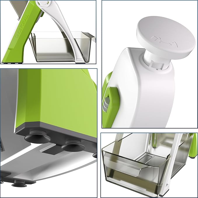 Safe Mandoline Slicer for Kitchen, Vegetable & Food Cutter, Easy to Clean