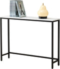 loglus Console Table for Entryway, Faux Marble MDF Sofa Table