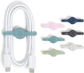 U Brands Tech Classics Magnetic Silicone Cord Wraps 6 Pack, Assorted Colors Cable Management Organizer, Silicone Cable Ties for Desk, Office, and Travel