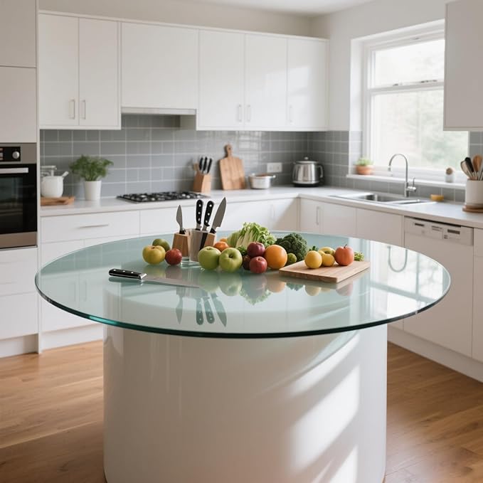 42" Round Tempered Glass Table Top
