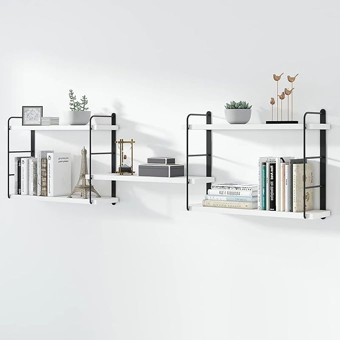 MXCSE Wall Shelves, Wall Mounted Bookshelves, DIY Floating Shelves