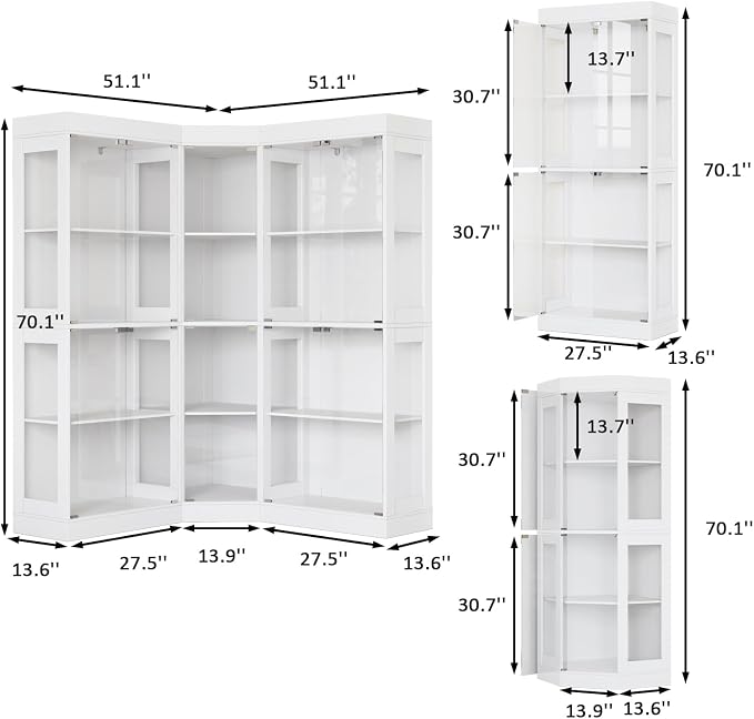 70.1" Large Corner Cabinet