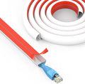 UOMTFAI Wall Cord Hider 390 Inch - Self-Adhesive Wire Cover Raceway for Walls, Flexible PVC Cable Concealer for Home and Office, W0.59 H0.39in - White