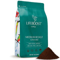 Lifeboost Medium Roast Low Acid Ground Coffee, Certified Organic, 12oz