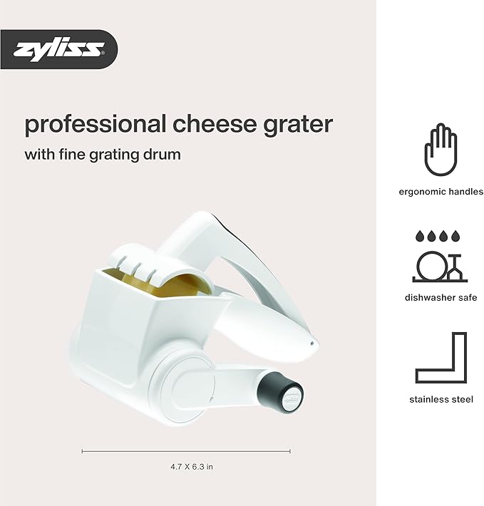 Zyliss Classic Rotary Grater, NSF-Certified Restaurant Cheese Grater