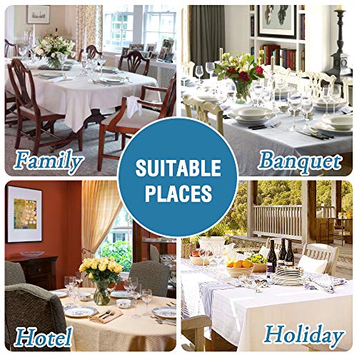 H.VERSAILTEX Linen Textured Table Cloths 54 x 54 Inch Premium Solid Tablecloth Spill-Proof Waterproof Table Cover for Dining Buffet Feature Extra Soft and Thick Fabric Wrinkle Free, Black - color: Black, size: 54" x 54" (Square)