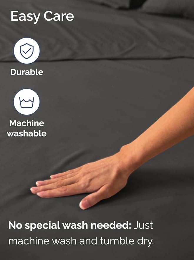Extra Deep Queen Fitted Sheet - Hotel Luxury Single Fitted Sheet Only - Easily Fits 18 inch to 24 inch Mattress - Ultra Soft, Wrinkle & Fade Free w/Extra Deep Pockets - Breathable & Comfy - Charcoal