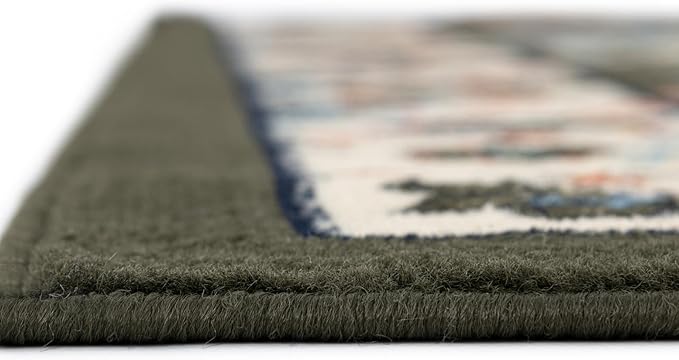 Unique Loom Espahan Collection Area Rug - Cape Cod (2' 2" x 8' 2" Runner, Green/ Black)