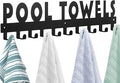 Pool Towel Rack Large Size 10 Hooks for Bathroom Wall Mount Towel Hooks Towel Holder Carbon Steel Hanger Organizer Indoor Outdoor for Robe, Towel, Coat, Swimsuit, Umbrella, Bag, Keys(Black