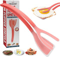 ZONZEST Silicone Egg Flipper Spatula Tongs (Set of 1) – Non-Stick 2-in-1 Grip & Flip Kitchen Tongs for Pancakes, Fish, Eggs, and More – Heat Resistant Cooking Tool (Red)