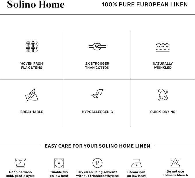Solino Home Linen Lilac Table Runner 90 Inches Long - 100% Pure Linen Hemstitch 14 x 90 Inch Table Runner for Dining, Christmas, New Year - Classic Hemstitch