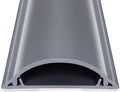 Cord Cover Floor, Large Capacity Floor Cable Cover, Hard PVC Cord Hider Floor, Floor Wire Cover for Cable Management Floor, Cable Floor Cover, Cord Cavity - 1.8" W x 0.6" H Gray