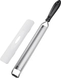 Zester Grater With Handle Cheese Grater for Lemon Zester Kitchen,Black