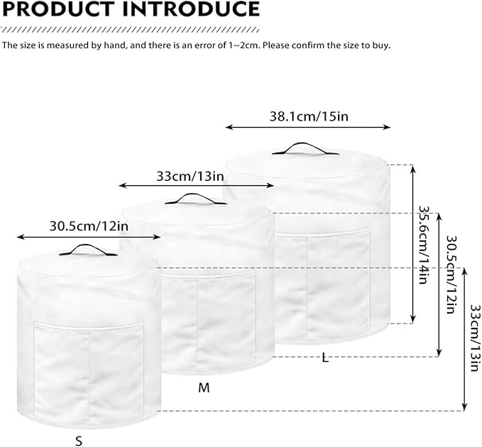 Axolotl Kitchen Appliance Covers, Dust Cover for 8 qt Air Fryer & Pressure Cooker Kitchen Appliance Accessories with Storage Pockets, Machine Washable