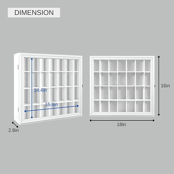 Shot Glass Display Cabinet Solid Wood