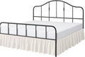 Cottington Lane Ruffled Bed Skirt Full Size with Split Corner, Brushed Microfiber Hotel Quality Ivory Dust Ruffle, 24 Inch Drop Gathered Bedskirt, Soft and Stylish, Shrinkage and Fade Resistant
