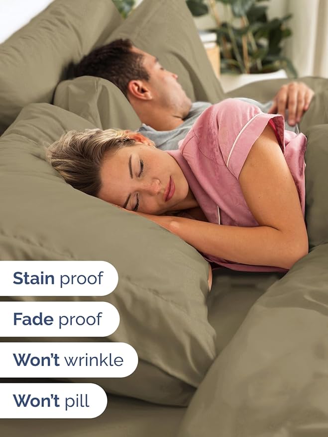 Extra Deep Pocket Full Sheets - 4 Piece Breathable & Cooling Bed Sheets - Hotel Luxury Bed Sheet Set - Soft, Wrinkle Free & Comfy - Easily Fits Extra Deep Mattresses - Deep Pocket Khaki Sheets Set