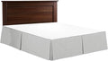 Bed Skirt - 100% Cotton 800 Thread Count Box Pleated Bed Skirt - Luxury Pleated Dust Ruffle, Hotel Quality Modern Bed Skirt, Easy Fit with 12 Inch Tailored Drop, California King, Light Grey
