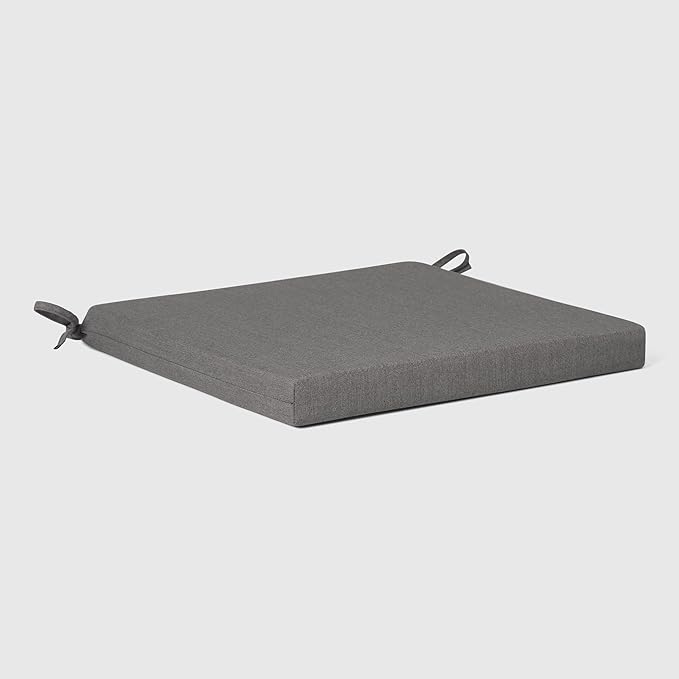 WestinTrends Solace Outdoor Patio Kitchen Dining Chair Square Seat Cushions Set of 4, 18 x 18, Grey
