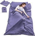 Sleeping Bag Liner Travel Sheets for Hotel Camping Sheets Travel Bed Sheets for Hotel Lightweight Single &Double Compact Sleeping Bag Sack Breathable Travel Sleeping Bag for Hotels Adult Compact Sacks