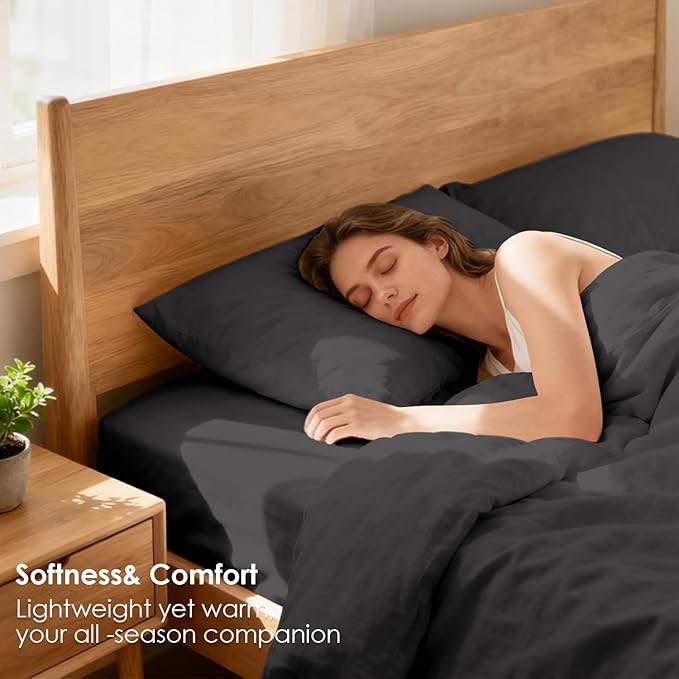 Full Sheet Set - Hotel Luxury 4 Piece Breathable Cooling Full Size Sheet Sets,Fits 16" Deep Pocket Mattress, Easy Care Wrinkle Free Bedding Sheet and Pillowcase Bed Sheet Set, Dark Gray