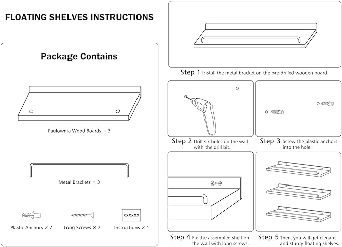 RYOFOBETTO Floating Shelves for Wall Decor, Living Room, Picture Frames