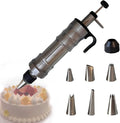 Dessert Decorating Syringe Set,Cake Decorating Tool,6 Piping Icing Nozzles