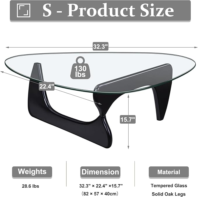 Coffee Tables for Living Room, Small Oval Center Table
