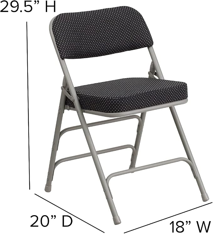 Flash Furniture 2 Pack HERCULES Series Premium Curved Triple Braced & Double