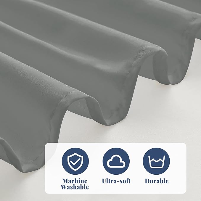 Twin Bed Skirt, Elastic Wrap Around Bed Skirt Twin Size, Bed Skirts for Adjustable Bed, Easy Fit with 18" Drop Length Tailored Drop Dust Ruffle (Drey)