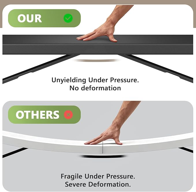 4ft Folding Table, Heavy Duty Plastic Card Table with Foldable Steel Legs, Metal Frame Support up to 400 lb, Portable for Indoor, Outdoor, Picnic, Camping, Dining, Party, Black