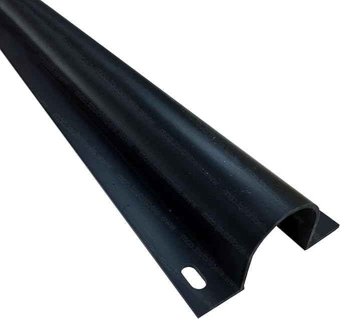 Electriduct 2" Plastic Flanged Wire Guard Cable Raceway - (20 x 6FT Sticks = 120 Feet) - Black