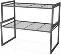 Set of 2 Cabinet Organizers 12.6''W 44 LBS Load Capacity Heavy Duty Kitchen Pantry Shelves Counter Countertop Storage Racks