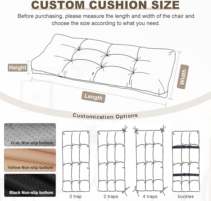 Bench Cushion 27 inches,Indoor/Outdoor Non-Slip Tufted Cushions, Premium Waterproof Linen, Soft Piano Sofa Cushions, High-Density Memory Foam(Dark Red-27x12x4in)