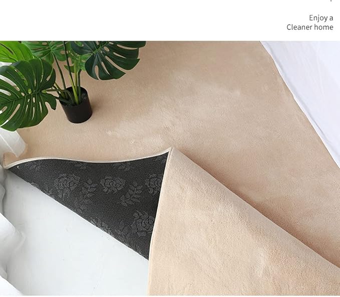 Soft Cashmere Area Rug Luxury Bedside Carpet Bedroom Living Room Mats Solid Color Children's Room Rugs Runner Carpets Indoor Mats Home Décor White Gray Red 5' X 8'