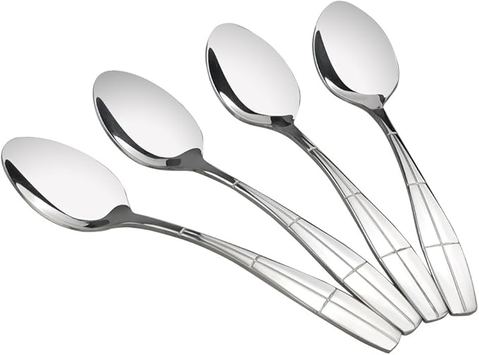 Eagrye 12 Pieces Stainless Steel Dinner Spoons, Silverware Table Spoons
