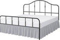 Cottington Lane Ruffled Bed Skirt Full Size with Split Corner, Brushed Microfiber Hotel Quality Silver Grey Dust Ruffle, 18 Inch Drop Gathered Bedskirt, Soft and Stylish, Shrinkage and Fade Resistant