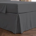 Mellanni Bed Skirt Queen Size - Bed Skirting - 15-Inch Tailored Drop Pleated Dust Ruffle - Hotel Luxury Bedding - Wrinkle, Fade, Stain Resistant - 1 Bedskirt (Queen, Gray)